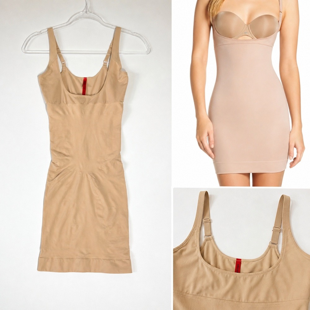 Spanx Seamless Shapewear Dress Nude Body Shaper Slip Sculpting M/M